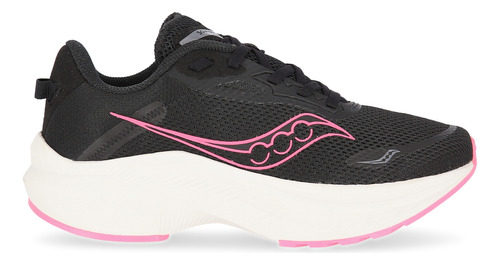 Zapatillas Running Saucony Axon 3 Mujer En Negro Y Rosa | De