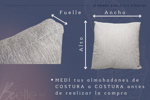 Almohadón Chenille Antidesgarro Sillón Algarrobo 50x50x10 Cm Gris Claro Chenille Antidesgarro