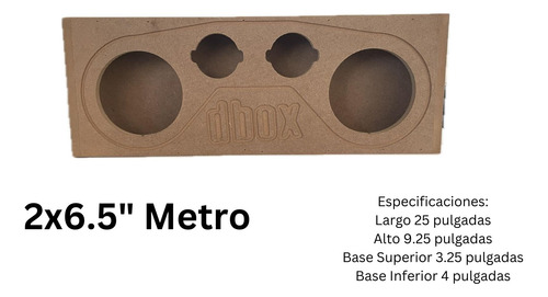 Cajon Dbox Para 2 Medios Rangos De 6.5
