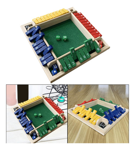 4 Lados Cerrar La Caja Juego De Madera Tablero Número Beber