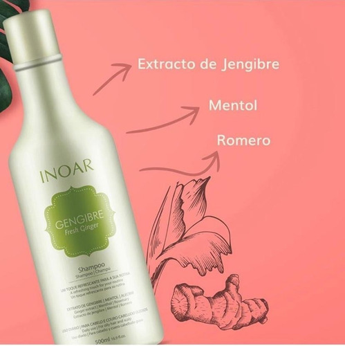 Shampoo Jengibre Para Cabellos Grasos 50 - mL a $90