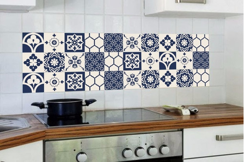 5 Adesivo Azulejo Ladrilho Português Fácil Aplicação 1mx25cm