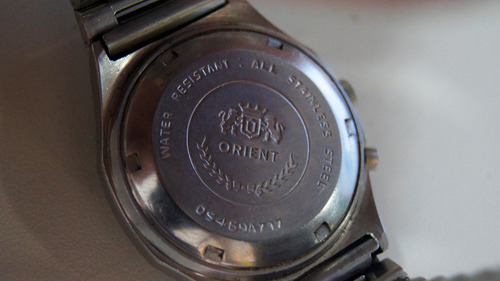 Relógio De Pulso Automático Orient Dourado E Verde Déc 80