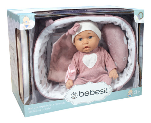 Muñeca Bebe Sofía Con Cuna Y Accesorios