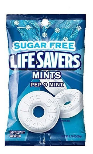 Caramelos Life Savers Mint Pep O Mint Sugar Fre Sin Azúcar