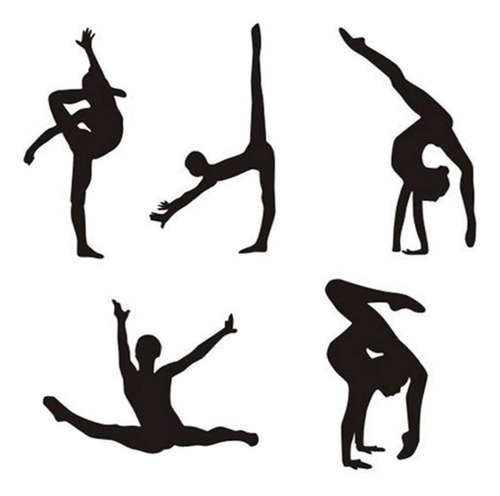 Adhesivo Decorativo Para Pared Diseño Bailarin Yoga Deporte