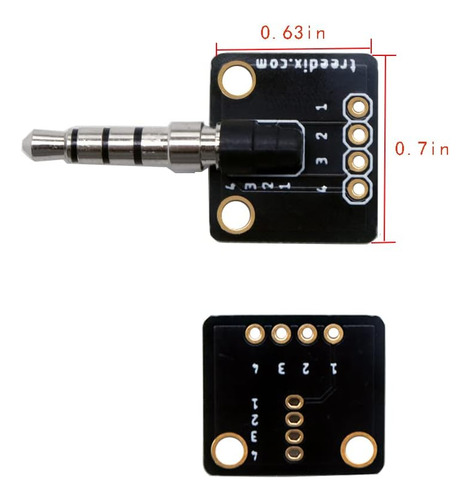 Tapones De Audio Treedix Para Microfono Estereo, 4 Pines,...