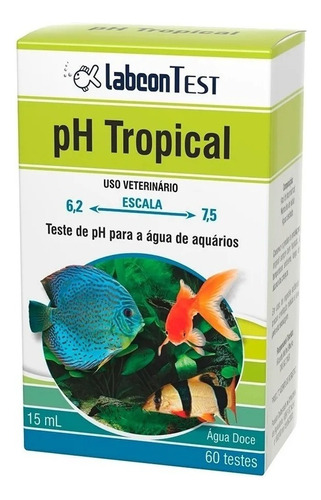 Labcon Teste De Ph Tropical Agua Doce 15ml 60 Testes