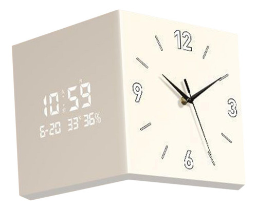 Reloj De Esquina Reloj De Pared Lateral Doble Leche Blanca