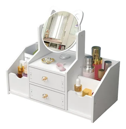 comprar Cajón Con Espejo Y Repisa Organizadora De Joyero Cosméticos