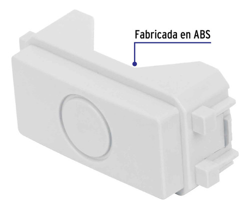 12pzs Módulo Tapón Ciego Línea Italiana Blanco volteck