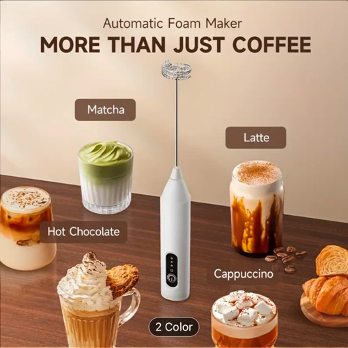 Agitador De Leche Recargable Por Usb