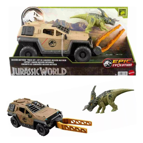 Jurassic World Dinosaurio Juguete Set Camión Misión Mayhem
