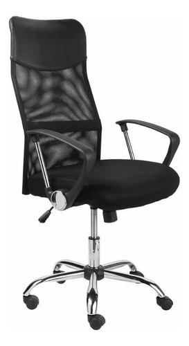 Silla Ejecutiva Cromada Con Brazos Negra Oferta Silla Pc