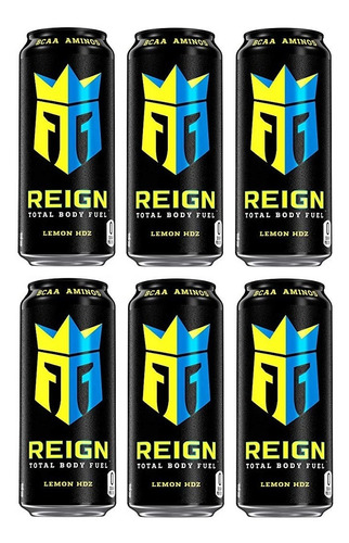 Energetico Alta Performance Reign Lemon 473ml Fardo Com 6