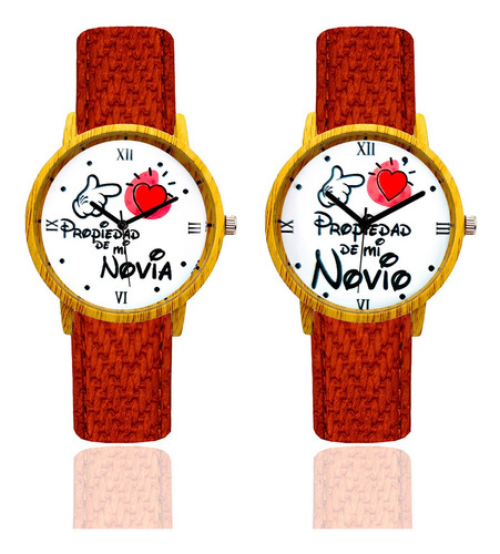 Reloj De Pareja Propiedad De Mi Novia (o) + Estuche Tureloj