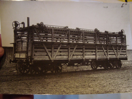 Antigua Fotografia Vagon De Tren Antiguo Ferrocarril 17x12cm