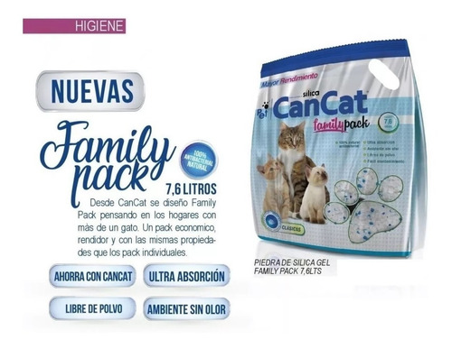 Piedra Silica Sanitarias Can Cat Gato Persa Mascotas 7,6lts