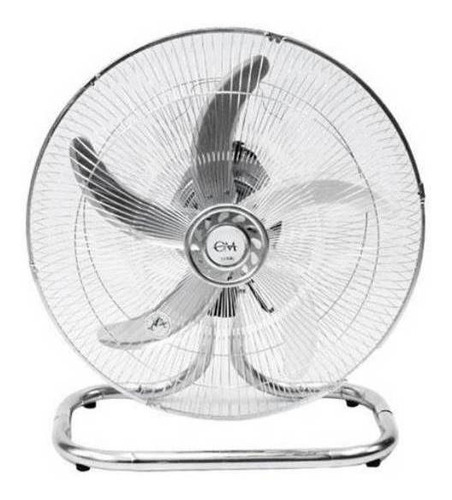Imagen 2 de 4 de Ventilador 3 en 1 Embassy FY-18A turbo negro con 5 palas color plateado de metal, 18" de diámetro 220 V