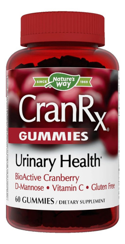 Nature's Way Cranrx Gomitas De Arándano, Apoyo Para La Salud Del Tracto Urinario* Suplemento Con D-manosa + Vitamina C, 