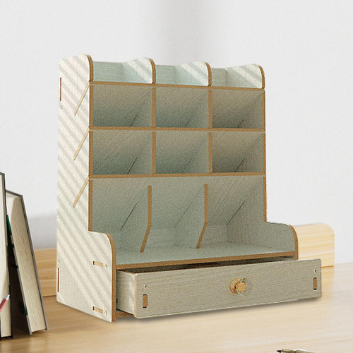 Organizador De Lápiz De Madera Rack De Almacenamiento Multi