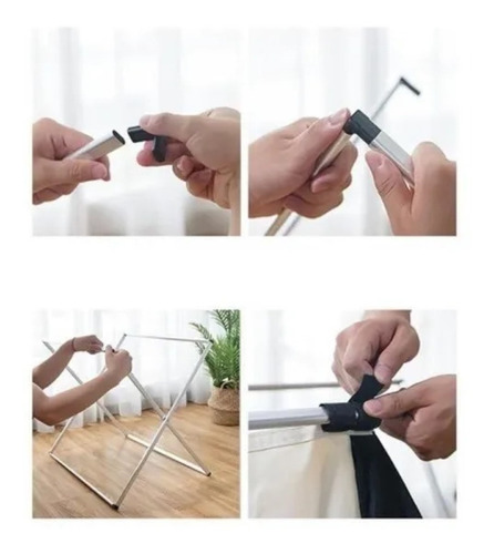 Imagem 7 de 8 de Cesto De Roupa Suja Organizador Dobrável Duplo Lavanderia