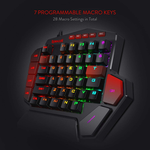 Imagen 2 de 8 de Redragon K585 Diti Teclado Mecanico Rgb Para Juegos Con Una