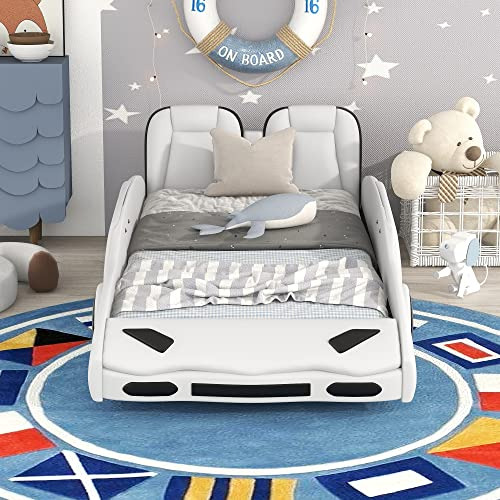 Cama Infantil Con Forma De Coche Sin Somier