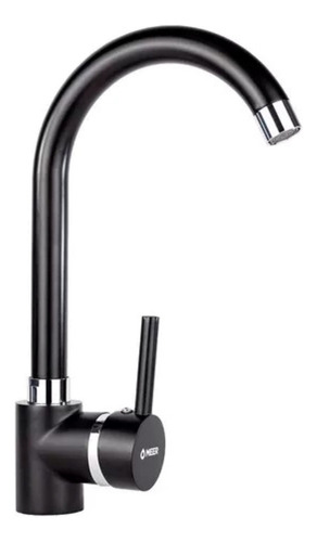 Mezcladora Monomando Para Fregadero Negro Mate Meer Mzm8111
