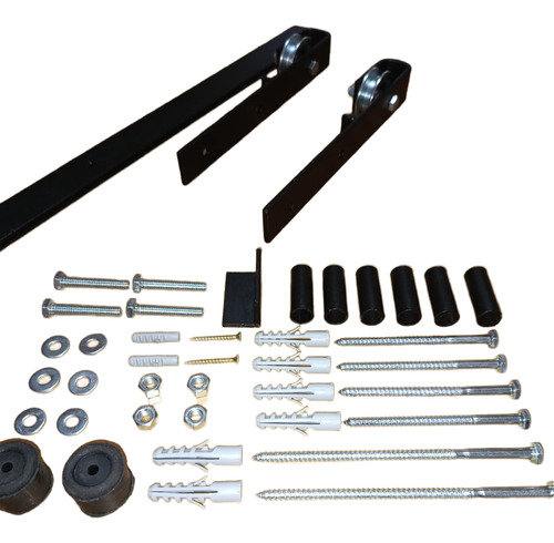 Kit Sistema Puerta Corrediza Granero Riel 2 Metros