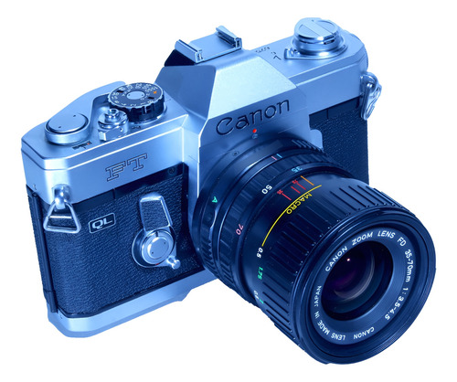 Camara Canon Ftb Ql Lente 35-70 Macro 4.5. 100% Operativa Plateado (Usado)