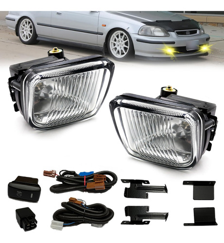 Luz Antiniebla Conduccion Para Honda Civic Par Lampara Kit