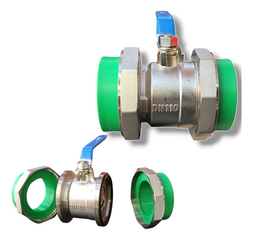 Valvula De Bola Doble Unión 110mm 4 Pulgadas Termofusion