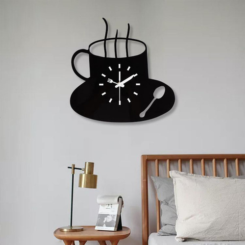 Reloj De Pared Moderno Cocina Temática Taza De Café
