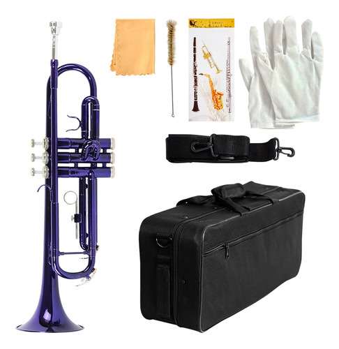 Trompeta Purpura Con Accesorios Y Estuche 