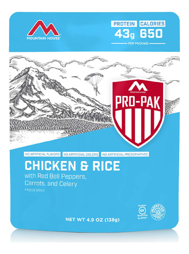 Mountain House Paquete Pro-pak De Pollo Y Arroz | Alimento L