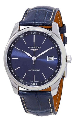 Reloj Longines Master Automatic Blue Dial Azul Cuero Hombre 