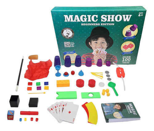 Set De Magia 100 Trucos De Mago, Juego Grande Niños Video Qr