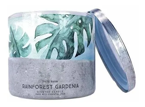 Bougies Parfumées Bath & Body Works Rainforest Gardenia - 2 Grandes Jarres, 3 Mèches, 14,5 Oz - Neuf