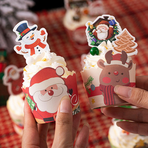 2 X 100x Cupcake Cup Muffin Cake Cup, Candy Papa Noel