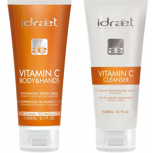  Idraet Vitamina C: Cleanser + Reparador Manos Y Cuerpo