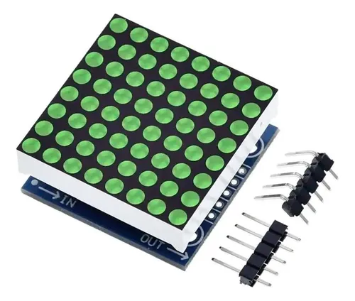 Modulo Display Verde Matriz Puntos 64 Leds Max7219 Nubbeo