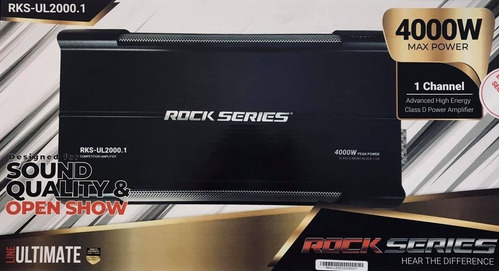 Amplificador Rock Series 1 Canal Clase D 4000w Rks-ul2000.1 