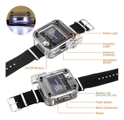 Placa De Desarrollo Programable Deauther Watch V3 Esp8266 We