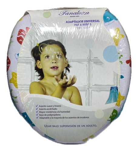 Asiento Adaptador Para Baños Wc Niños Fanaloza Color Blanco