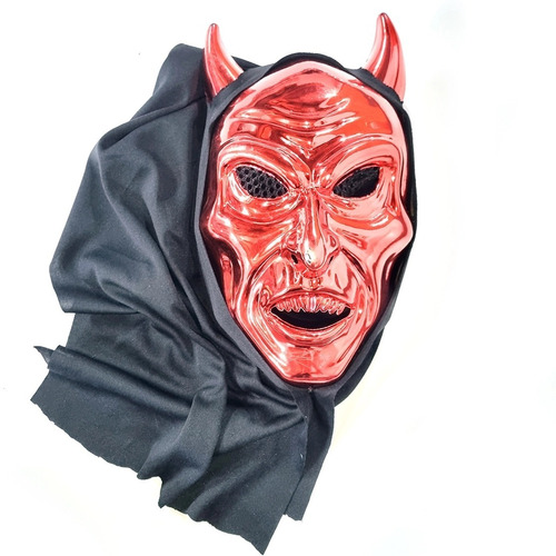 Imagen 1 de 2 de Mascara Careta Diablo Plastico Duro Disfraz Halloween