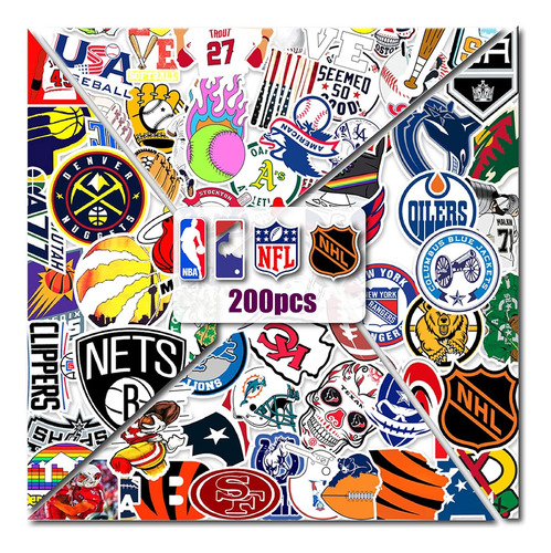Sports Stickers For Teens 200 Pcs Stickers Pack For Bot...