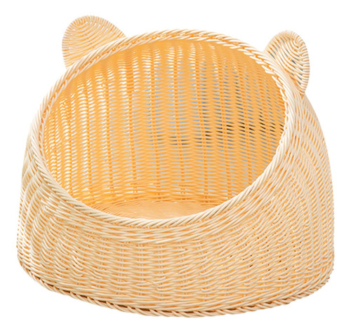 Cat House Cat Dog Nest Rattan Woven Pet Condos Cat 45cmx35cm