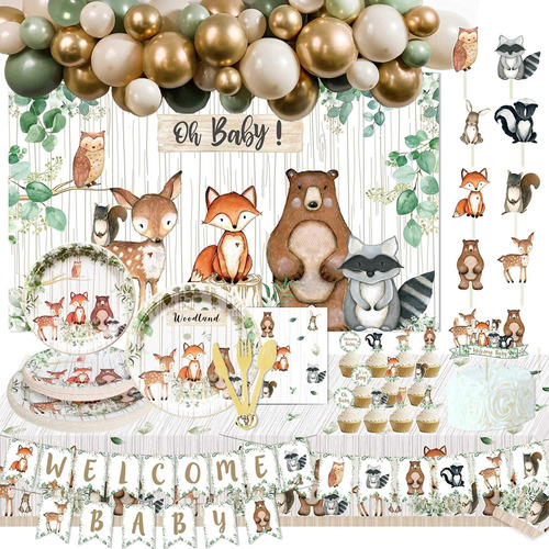 Woodland Baby Shower Suministros Fiestas Decoraciones G...