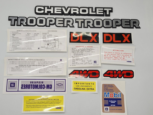 Chevrolet Trooper Dlx Calcomanias